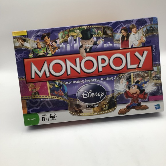 Monopoly Disney Edition 2009 Family Board Game Ages 8 Plus Sealed New